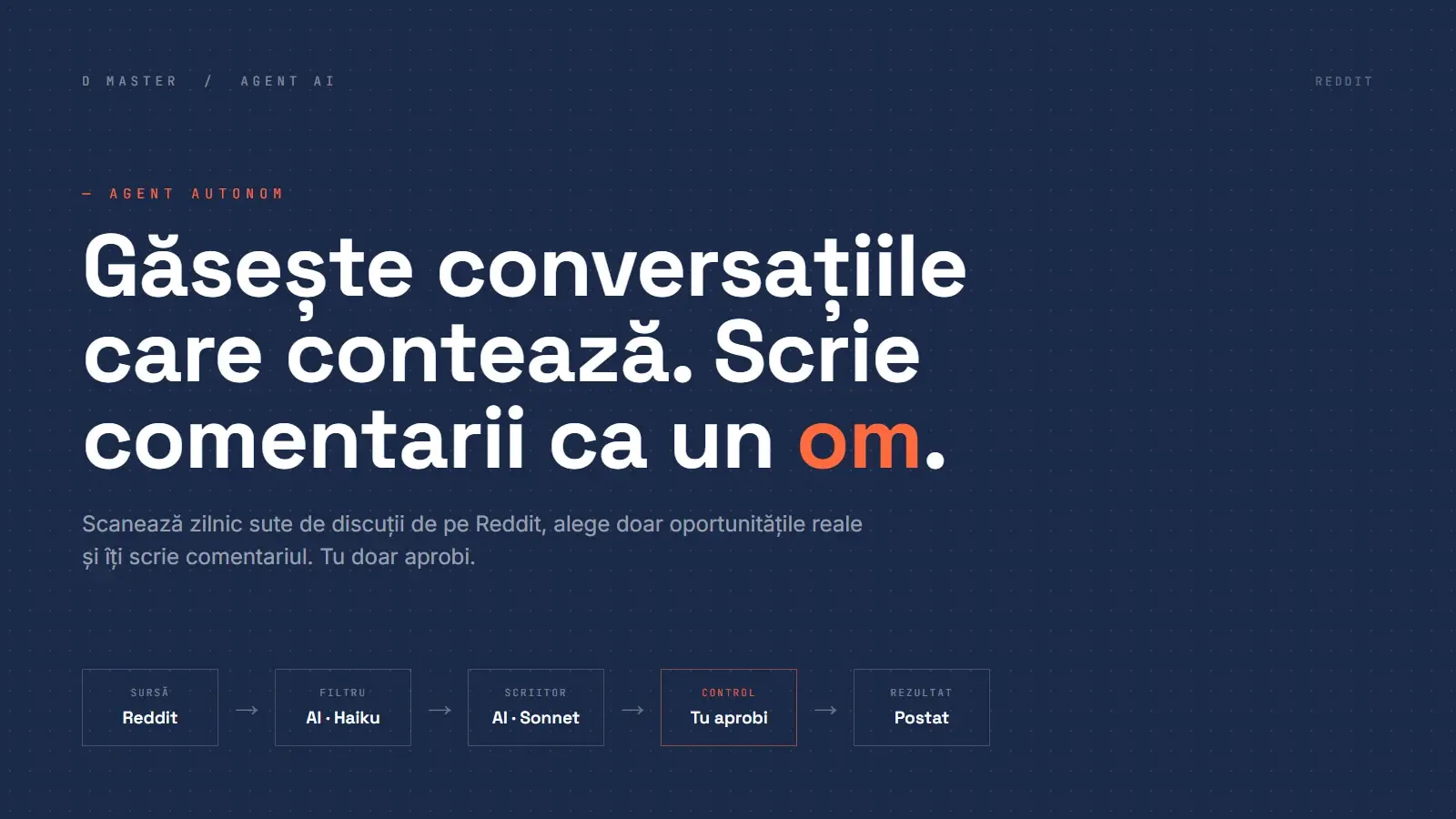 Agent AI care găsește conversații pe Reddit și scrie comentarii ca un om